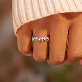 Heart Cross 925 Sterling Silver Ring - Ajonjolí&Spice33 Bazaar