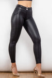 Full Size PU Leather Buttoned Leggings - Ajonjolí&Spice33 Bazaar