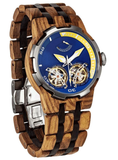 Men's Dual Wheel Automatic Watch - For High End Watch Collectors Different Woods Available - Ajonjolí&Spice33 Bazaar
