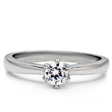 Geraldine  Stainless Steel Ring with AAA Grade CZ-Clear - Ajonjolí&Spice33 Bazaar