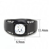 Orion Men's Stainless Steel Ring with AAA Grade CZ in Clear - Ajonjolí&Spice33 Bazaar